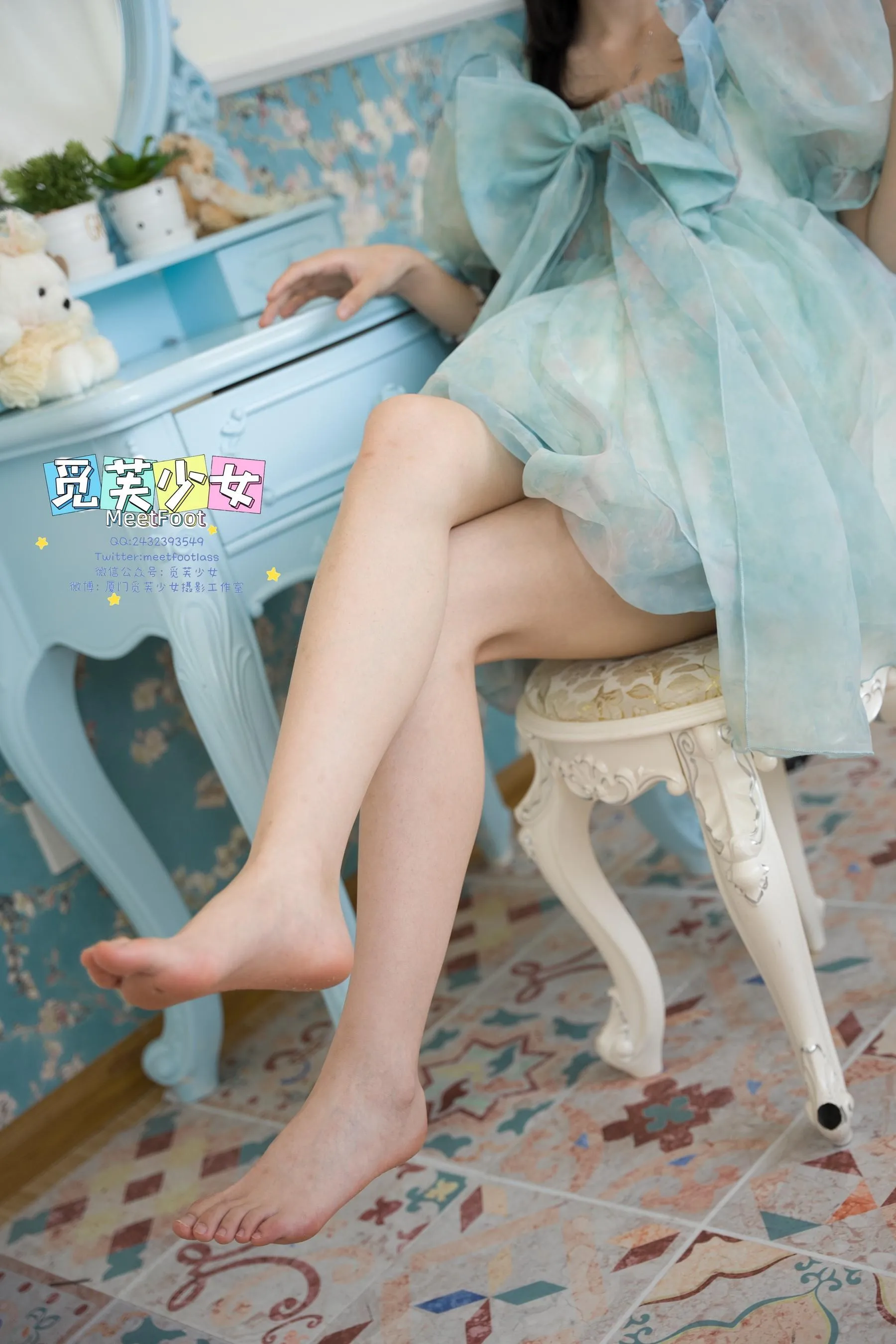 觅芙少女 NO.033 小婉-一袭蓝色纱裙构筑今晚浪漫的梦境-PIC [249P]插图7